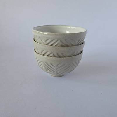 Matte White Bowls (3pcs - 180ml)